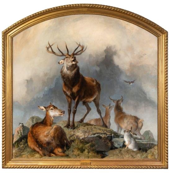 Sir Edwin Landseer, Scene in Braemar, the darker sister painting to The Monarch of the Glen (est. &pound;3 million to 4 million)