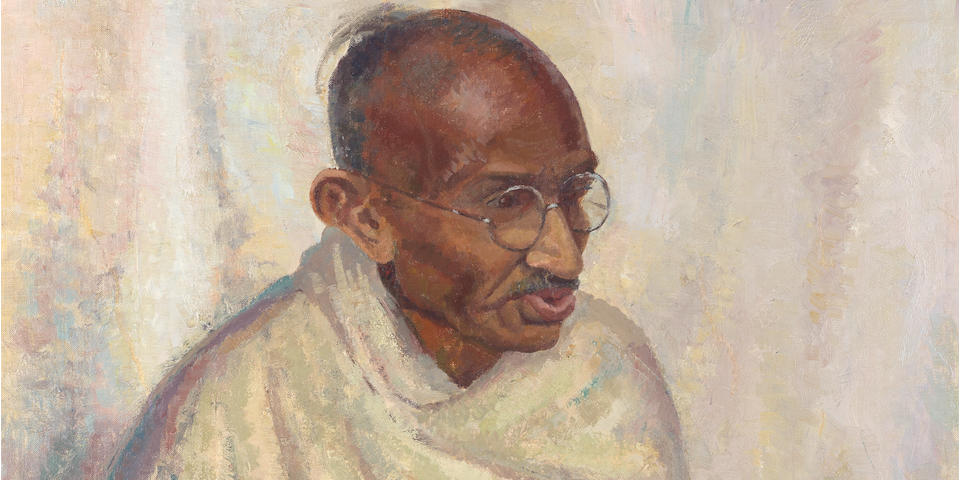 Rare Painting of Gandhi Comes to Auction for the First Time at Bonhams