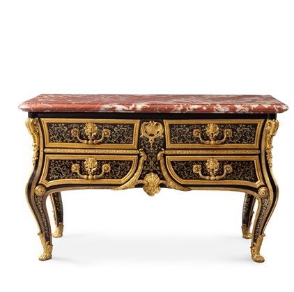 A French gilt-bronze mounted commode in the manner of Andr&eacute;-Charles Boulle, from the core of French furniture in the collection.