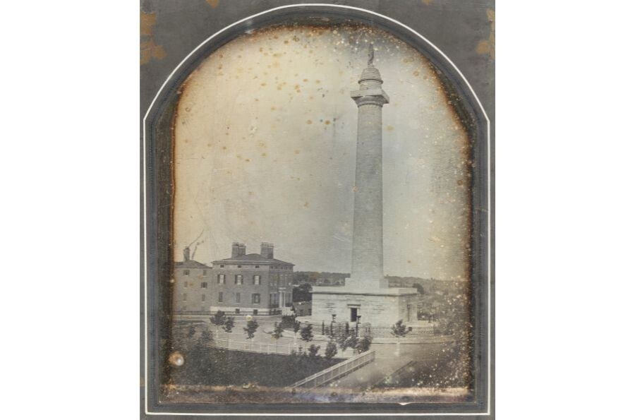 Henry Fitz Jr.&rsquo;s whole-plate daguerreotype of the Washington Monument in Baltimore