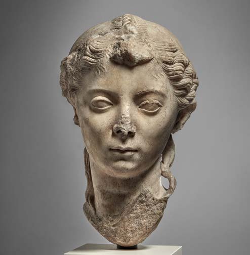 Augustan marble portrait head of a girl, 27 B.C. to A.D. 14, an idealised image after Livia (est. $2.5 million to 3.5 million)