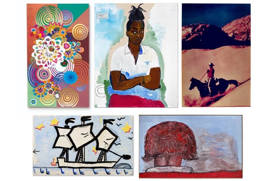 A selection of contemporary works from Christie&rsquo;s 21st Century Evening Sale, which achieved $96.5 million