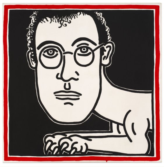 Keith Haring, Self-Portrait, 1985 (est. $3 million to $5 million)