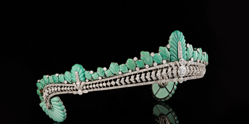 Nancy Astor's Rare Cartier Turquoise and Diamond Tiara Heads to Bonhams London Jewels