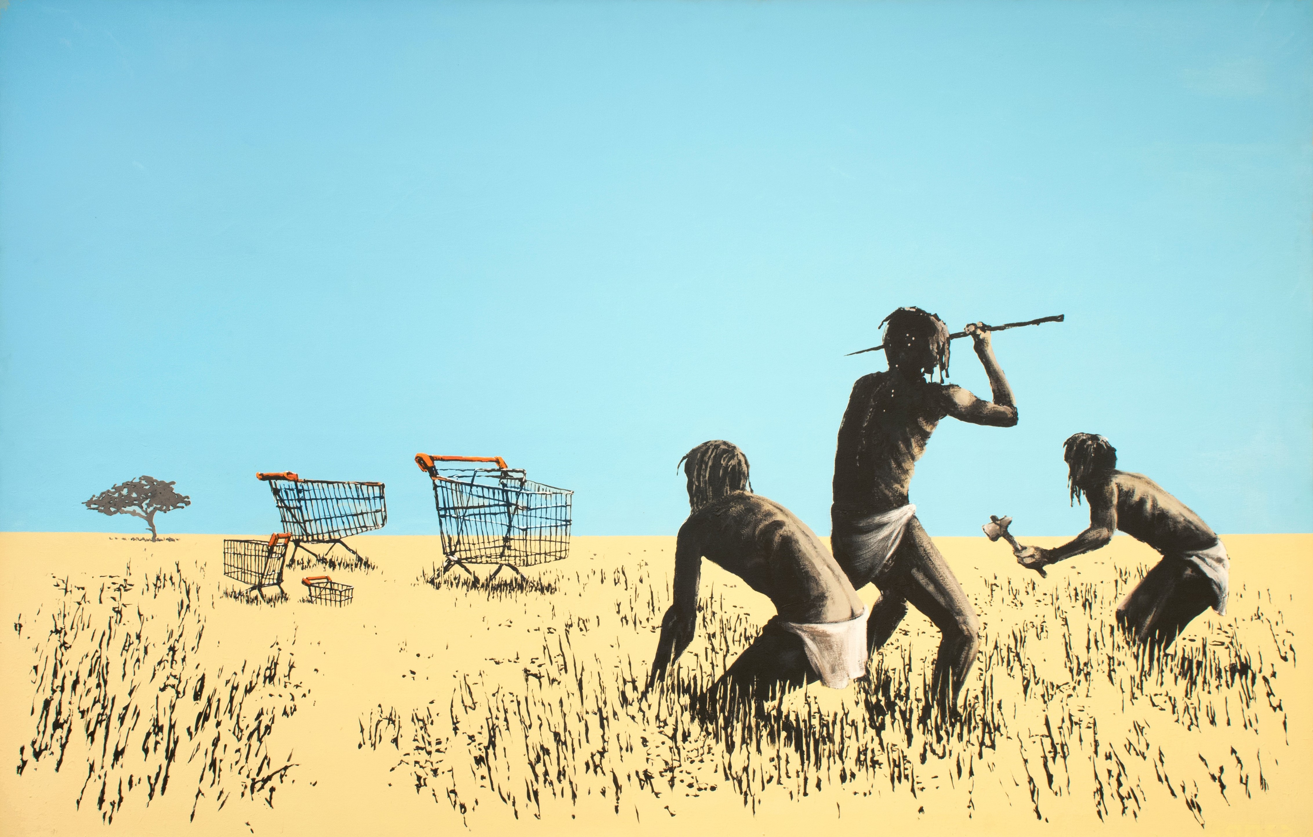 Banksy's Trolley Hunters to Make Auction Debut