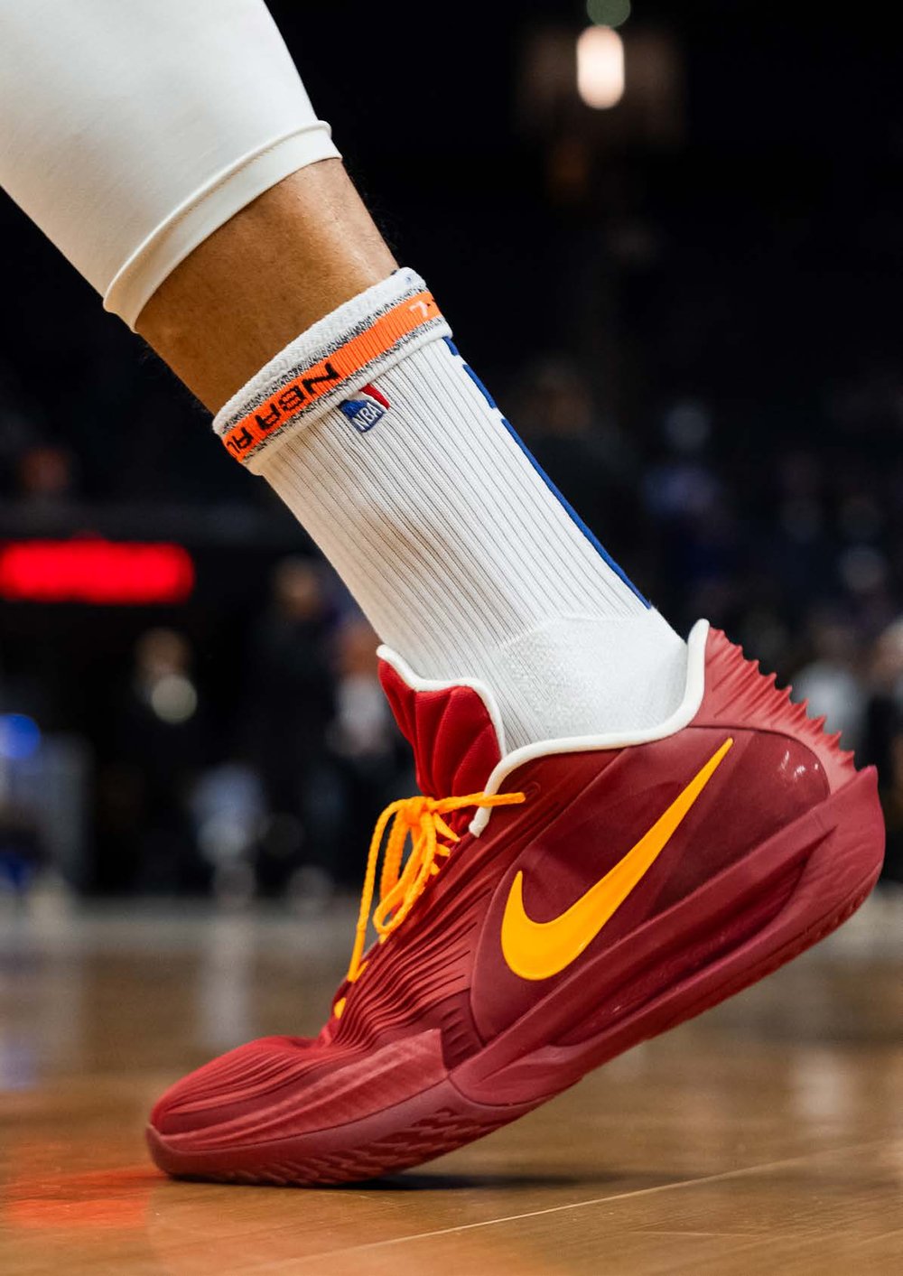Game-worn pair from the auction