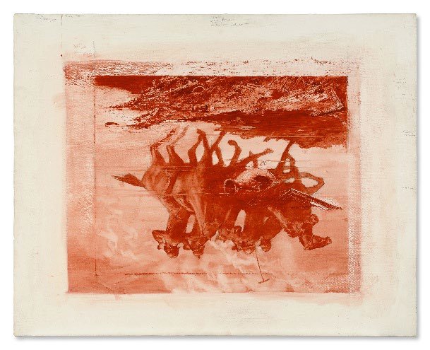 Mark Tansey, Study for &ldquo; Forward Retreat&rdquo;, 1986 (est. $250,000 to $350,000).