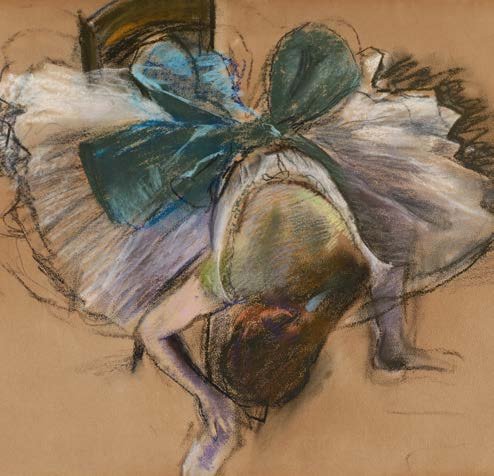 Edgar Degas, Danseuse rajustant son chausson, pastel (est. $5 million to 7 million)