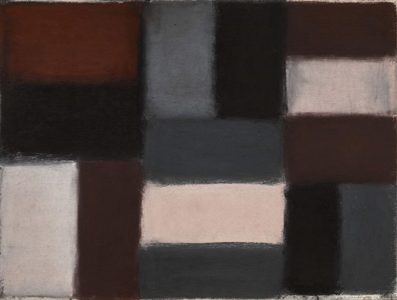 Sean Scully, an abstract pastel from the collection.