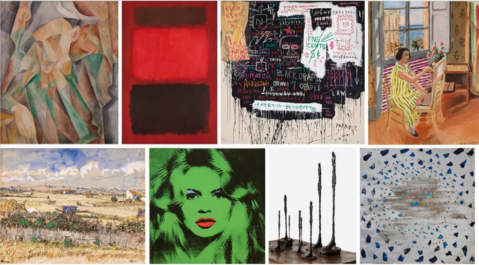 Highlights of the May marquee series, including Rothko&rsquo;s Brown and Blacks in Reds, Basquiat&rsquo;s Museum Security (Broadway Meltdown) and Picasso&rsquo;s Arlequin (Buste).