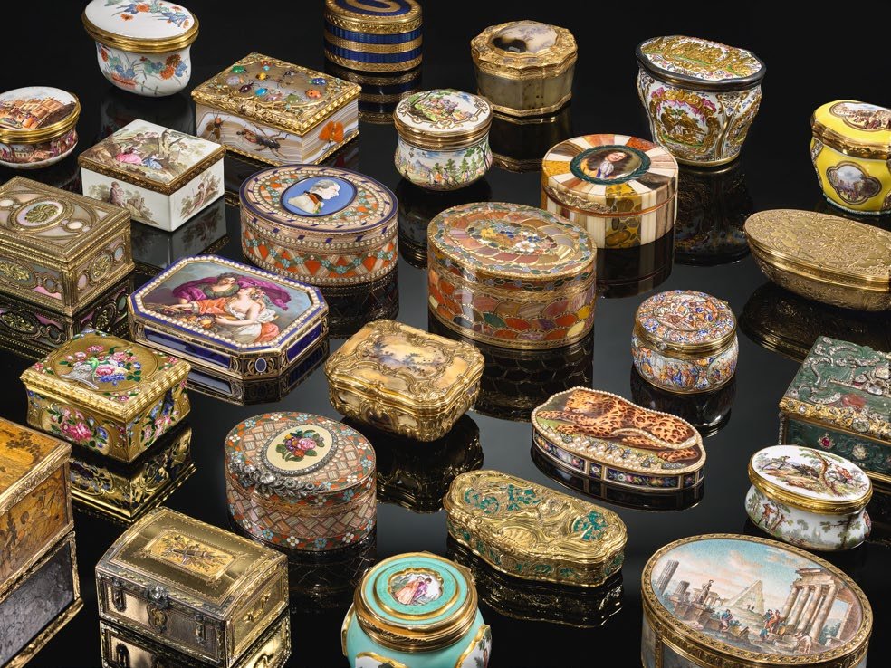 A Treasury of Vertu, a single-owner sale of 37 gold boxes.