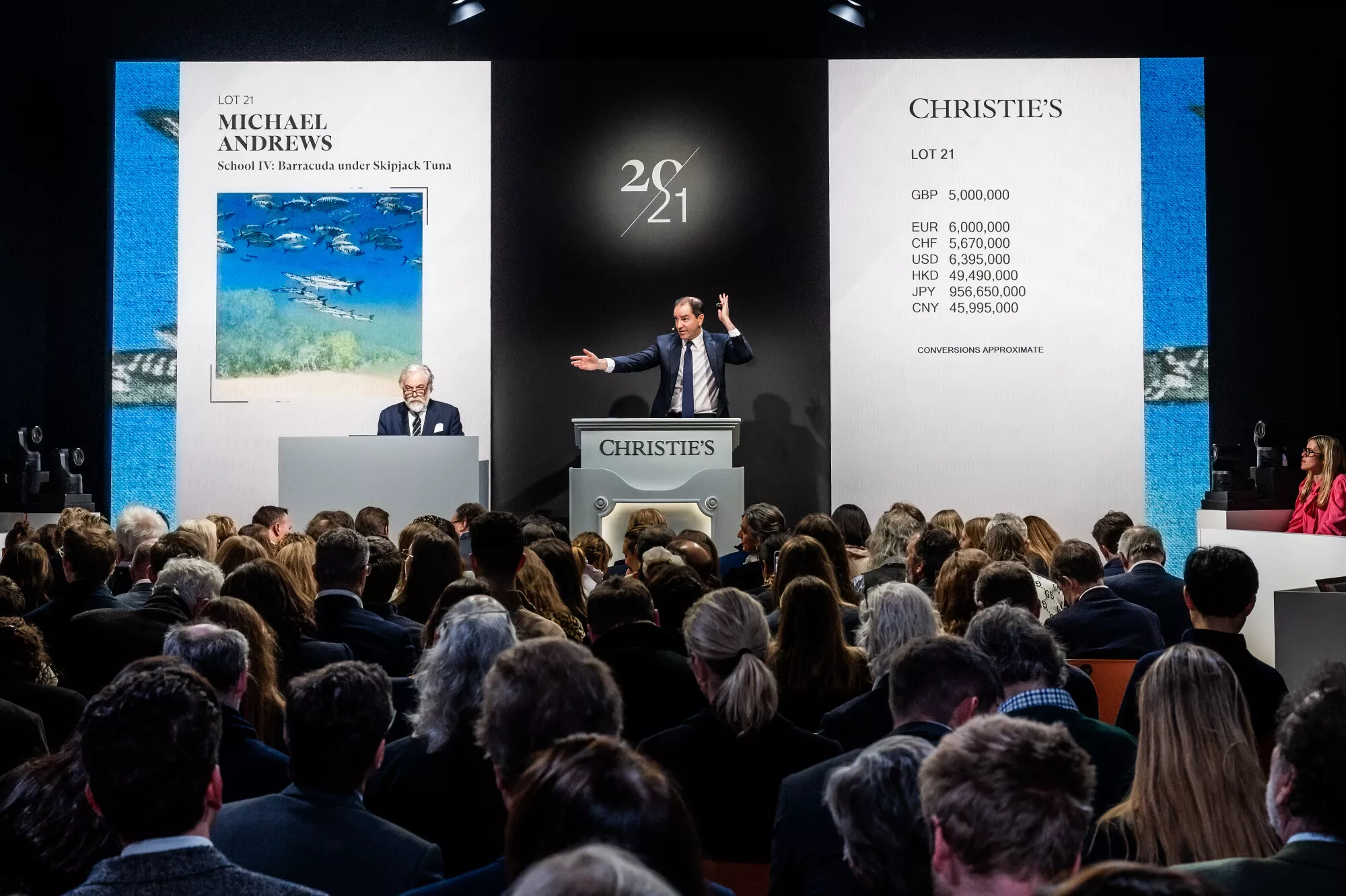 A strong start to Christie’s 20/21 Marquee Week with a combined total of £130,251,700 / $166,591,924