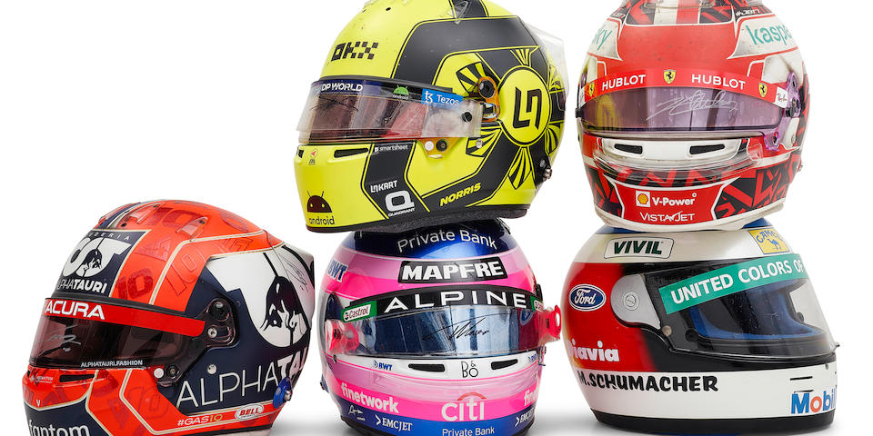 Formula 1® Race Worn Helmets Offered at Bonhams|Cars Miami AuctionDuring the Formula 1® Crypto.com Miami Grand Prix